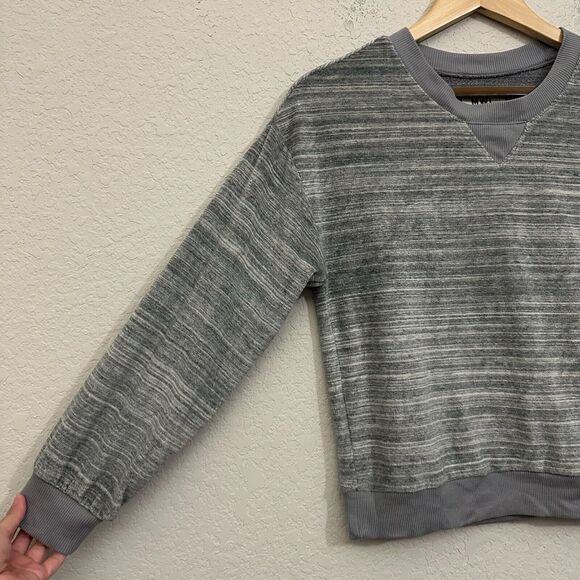 MWL MADEWELL W's Velour Space-Dyed Crew Neck Sweatshirt in Grey - Picture 4 of 11
